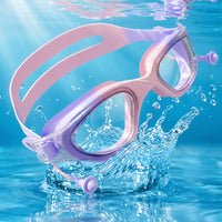 Leak-Proof Kids Swim Goggles Waterproof Swimming Goggles Wide View Eyewear Adjustable for Children, Toddlers, Pool Practice