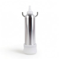 Easy to Clean Stainless Steel Milk Cup Portable Milking Cup with Outlet Tube Efficient Hygienic for Homesteaders