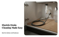 Heavy Duty Electric Drain Auger Double-Action Tip Drain Snake Power Drill Compatible for DIY Enthusiasts, Kitchen, Bathroom