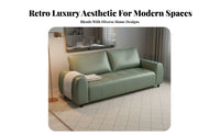 Retro Design 2-Seater Loveseat Light Luxury Black Two-Seater Couch Minimalist Aesthetic Sofa centuryera Modern for Apartment Dwellers, Homeowners, Small Business Owners, Living Room, Office, Boutique, Bedroom