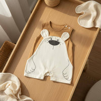 Cartoon Bear Baby Romper Korean Design Baby Romper with 3D Ears Snap Crotch
