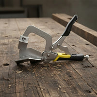 Quick-Clamping Corner Clamp with Spring-Loaded Lever Nickel-Plated Perpendicular Clamp with Screw Adjustment Long-Lasting Hand Tool Strong for Cabinet Making