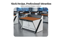 Heavy-Duty Construction Control Center Console Cold-Rolled Steel Frame Security Desk Silent Slide S Control Room Workstation Fireproof Material for Dispatchers, IT Professionals, Data Centers