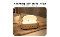 Breakfast Appliance Lamp Night Cute Toast Lamp Dimmable Bread for Students, Infants, Bedside, Desk, Nursery
