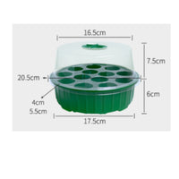 3 Pieces Moisture Retention 13-Hole Tray Heat Preservation Round Seedling Tray Clear Dome Cover Covered Propagation Box Reusable for Indoor Gardening, Balcony, Greenhouse