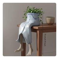 Lower Body Planter Creative Design Legs Planter Unique Gift Female Body Pot for Desk