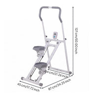 Adjustable Height Foldable Stair Climber Sturdy Steel Frame Foldable Stair Stepper Digital Counter Indoor Climbing Machine Calorie Display