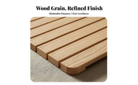 Wooden Slat Set Foldable Design foldable Slat Foundation Moisture-Resistant Mattress Support for Apartment Dwellers, Homeowners, On Floor, Guest Room
