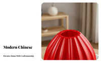 Lightweight Plastic Imitation Ceramic Vase Ideal Gift Modern Minimalist Vase Flower Container for Living Room, Office Desk, Bookshelf