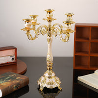 Vintage Candle Holder with Three Heads in Zinc Alloy