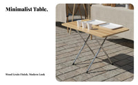 Foldable Design Square Collapsible Table Portable Household Furniture Easy Folding Space-Saving for Street Vendors, Event Organizers, Small Areas, Dining Room, Market Stall, Camping