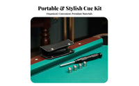 Authentic Leather Case Billiard Cue Weight Bolts Easy Installation Billiard Cue Weight Adjustment Set Stainless Steel Detachable Handle for Professional Players, Tournaments, Travel