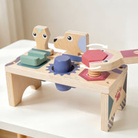Tool Table Toy Geometric Blocks Children's Playset Hand-Eye Coordination