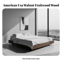 Headboardless levitating Frame Headboard-Less foundation Base Minimalist and aesthetic Bedstead for Minimalists, residents, Bedroom, Apartment