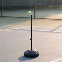 Stable Tennis Practice Aid with Adjustable Pole Portable Tennis Practice Aid with Weighted Base for Beginners, Students, Backyard, Home, School Court