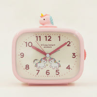 Melody Analog Alarm Clock Decorative Desk Clock with Figure Tabletop Compact for Nightstand