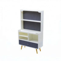 Dollhouse Side Cabinet Ribbed Front Mini Display Shelf Cabinet Display Shelf Model Compact Miniature Furniture Fine Workmanship