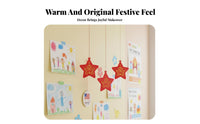 Easy to Hang Crimson Star Decoration Reusable Multi-Pointed Star Decor Lightweight Hanging Ornament Double-Sided Design for Business Owners, Event Planners, Home Decorators, Shopping Malls, Classrooms, Taverns, Restaurants