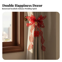 Chinese Wedding Curtain Tie-Back Romantic Atmosphere for Living Room, Newlyweds