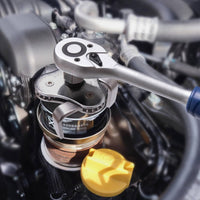 Sturdy Steel Construction 3-Jaw Oil Filter Wrench Secure Grip 3 Jaw Oil Filter Wrench Heavy Duty High Rotational Force for Mechanics, Car Owners, DIY Enthusiasts, Mechanical Maintenance, Garage