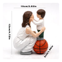 Faceless Figurine Carved Hand-Painted Figurine Resin for Shelf, Mantel, Families