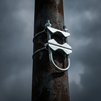 U-Bolt Pipe Clamp M8 Pipe Clamp with Saddle Zinc-Coated-Bolt with Saddle Plate for Installers, Hobbyists