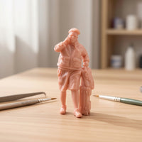 Miniature Man with Suitcase Tiny Passenger Figure Small Miniature Figurines for Hobbyists, Display Layouts