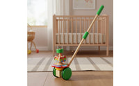 Encourages Walking Push and Pull Learning Toy Polished Edges Baby Learning Baby Walking Aid Colorful Design Toddler Push Cart with Stick Educational-Inspired for Toddlers