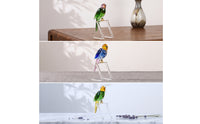 Bird Ornament Faceted Bird Figurine Tabletop Decor for Shelf