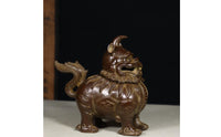 Incense Burner Brown Metal-Like Finish Mythical Creature ornament Small Decorative Censer