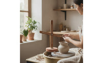 Pottery Throwing Gauge with double Arms Stable Pottery Wheel Positioning Tool Compact Clay Measuring Gauge for Potters
