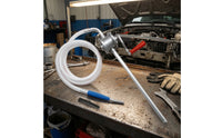 Oil Transfer Pump with Hose Rotary Manual Transfer Pump for Mechanics, Garage