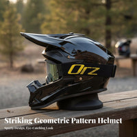 Motocross Helmet for All Genders Design Motorcycle Helmet with Goggles Safeguarding Headwear All-Year Strong Shock Protection