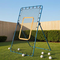 Freestanding Strike Zone Target Net Tilted Baseball Rebound Net Metal Frame Pitching Rebounder PE Mesh for Throwing Practice