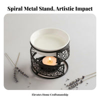 Tealight Burner Long-Lasting Aroma Tealight Scented Cube Warmer Hollow Iron Fragrance Lamp Multipurpose