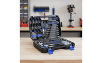 Carbon Steel Tool Kit with Carrying Case All-in-Single-Dwelling Tool Kit Compact Tools Complete for Homeowners, Diyers, Emergency Maintenance, Garage