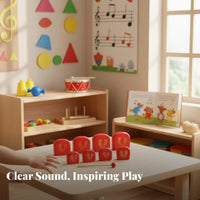 Develops Rhythm Skills Wooden Ta Single Block with Mallet Encourages Group Play Wooden Sound Box Child-Centered Learning Percussion Instrument Long-Lasting for Children, Preschoolers, Music Educators, Preschool, Classroom, Playroom, Home