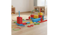 114 Pieces Physical Activity Preschool Gym Play Set Multifunction Kids Fitness Equipment Set Colorful for Preschoolers, Kindergarten, Home