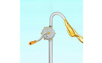 Sturdy Hand-Crank Oil Pump Threaded Joints Manual Oil Pump Curved Outlet Tube