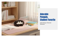 Cartoon Plush Pencil Case, Penguin Design, Student Stationery Organizer, High Capacity