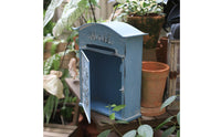 European Design Post Box Wrought Iron Wall-Mounted Mailbox Wall Mount Mailbox Resistant Embossed Post Box for Office