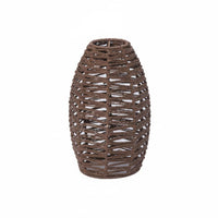 Handwoven Design Paper Rope Lamp Cover Natural Material Paper Rope Lamp Shade DIY Friendly Rattan Aesthetic Light Shade Easy Installation for Cafe