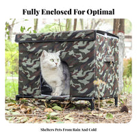 Outdoor Cat Shelter Windproof Weatherproof Stray Cat Shelter Waterproof Pet Kennel Long-Lasting Creature Housing