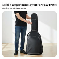 Acoustic Guitar Bag Water 41 Inch Guitar Bag Shockproof Long-Lasting Construction for Travelers, Travel, Commuting