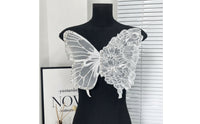 Butterfly Embroidery Applique Floral Butterfly Applique Textile for Crafters