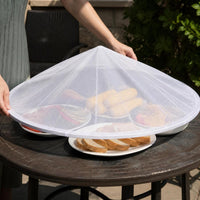 Round Table Food Cover Net Tent for Outdoor Dining, Anti-Insect Dustproof Breathable Mesh Screen