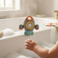 Side Nozzles Spacecraft Bath Toy Circular Window Rotating Spacecraft Toy 360-Degree Rotation for Children