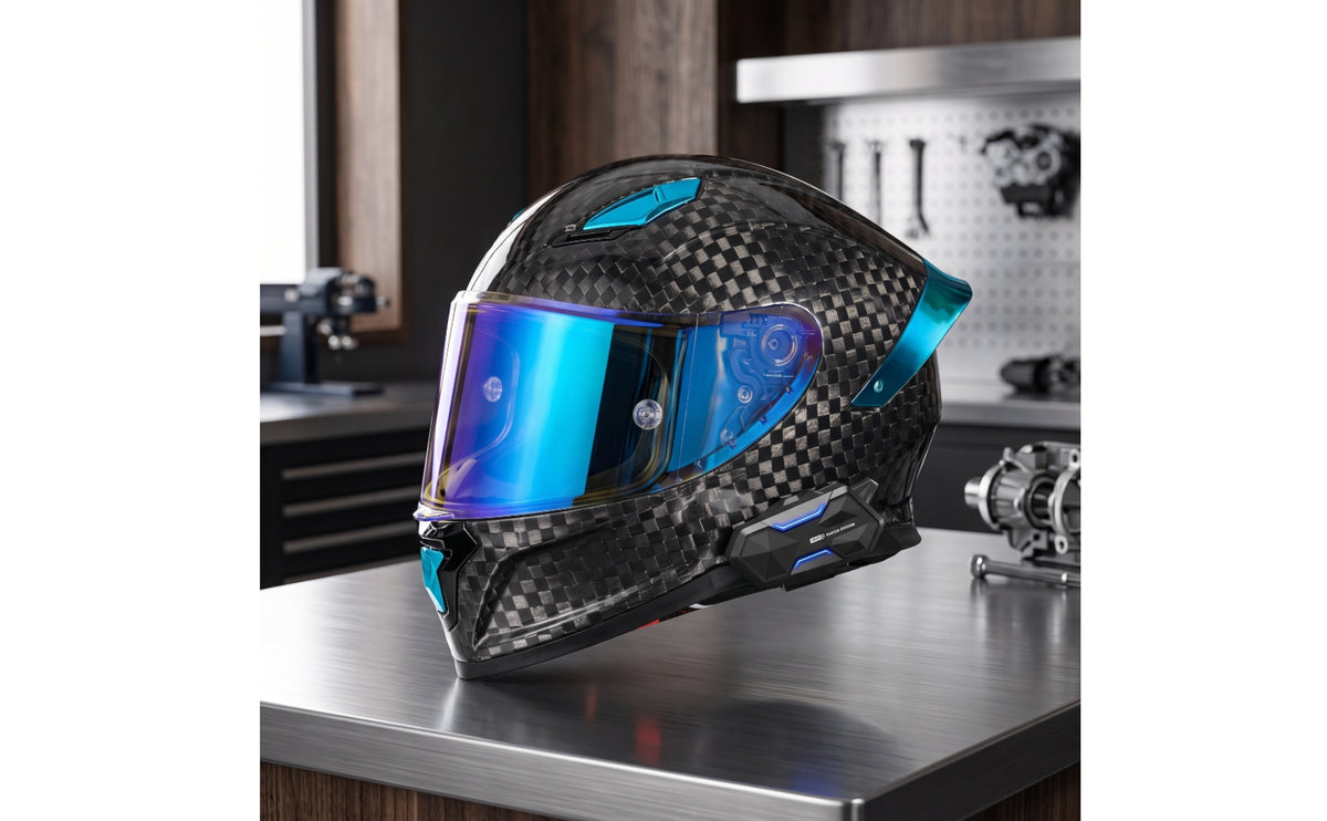 Aerodynamic Full Face | Impact-Resistant with Spoiler, for long-distance riding