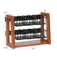 Tea Pouch Organizer Two Layer Coffee Corner Pod Organizer Space Saving Tea Pouch Holder for Office
