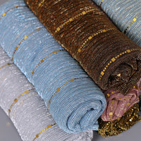 Fashion Sequin Lace Scarf Head Wrap for Women, Solid Color European & American Style Shawl